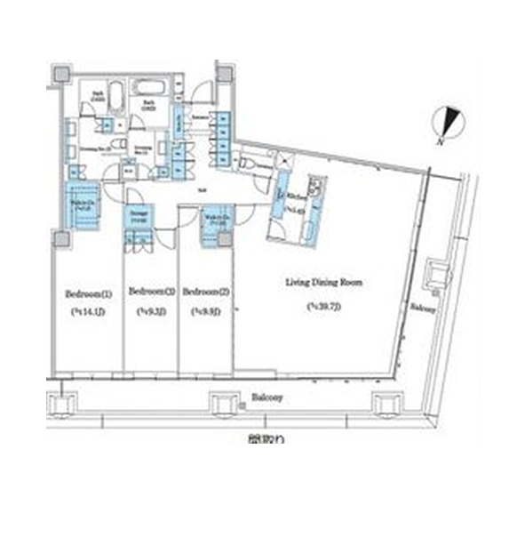 3LDKの間取りの画像